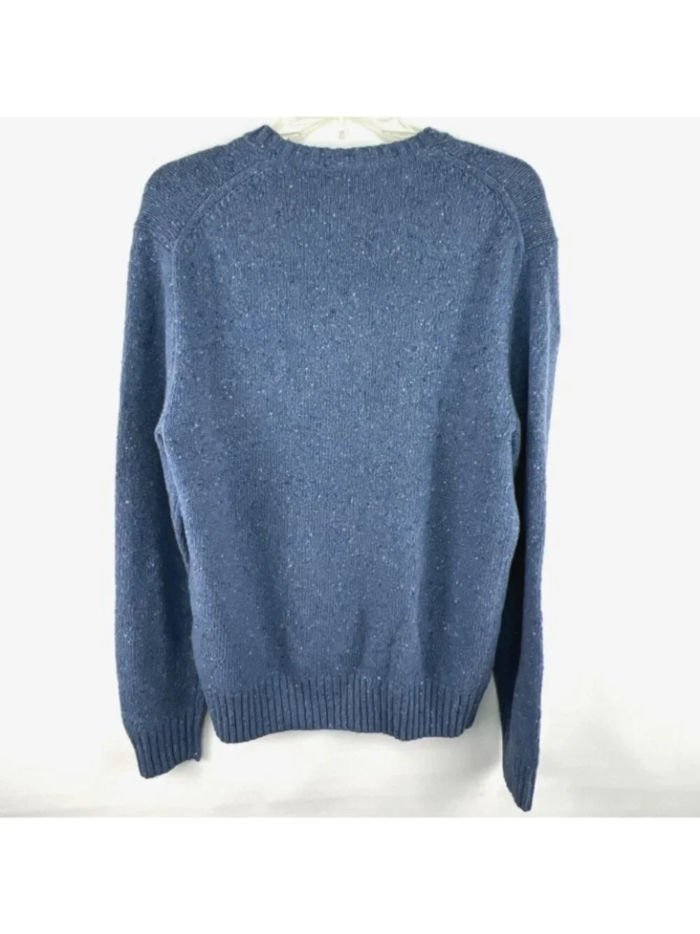 Polo Ralph Lauren Size M Blue Wool Blend Speckled Crewneck Sweater Mens